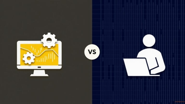 Sales Automation vs Manual Outreach in 2025 – Visual comparison of UK sales automation tools and human SDRs