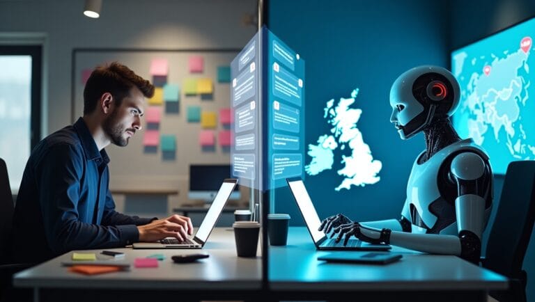 Comparison of manual LinkedIn prospecting by SDR vs AI-powered automation agent in a UK sales environment