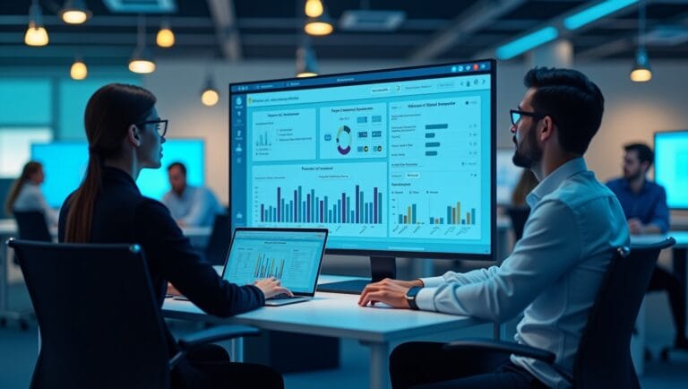 Sales automation agency UK team using AI tools to boost conversions and streamline workflows in a digital workspace.