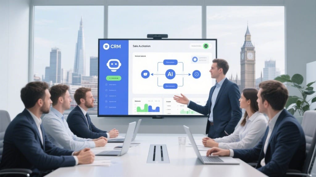 Benefits of Sales Automation for UK Startups 3 A sales automation agency in the UK helping startup founders with AI sales tools, CRM setup, chatbot automation, and streamlined lead management in 2025