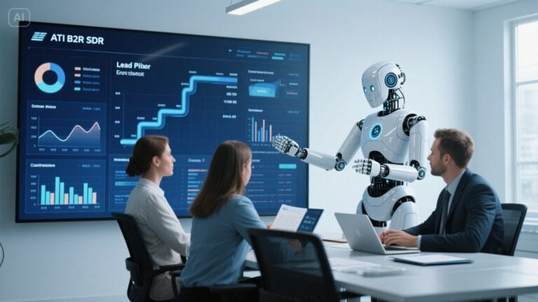 AI SDR agent automating lead pipeline for a UK B2B sales team using CRM and data analytics.