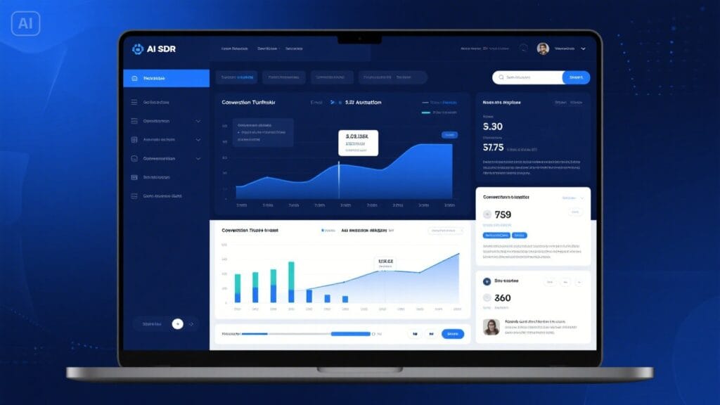 How Liverpool Businesses Use AI SDRs to Outperform Competitors 2 An advanced AI SDR tool showcasing lead scoring, conversion analytics, and automated outreach workflows for Liverpool SMEs.