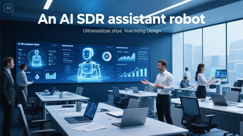 AI SDR assistant robot automating sales and lead generation for Liverpool startups.