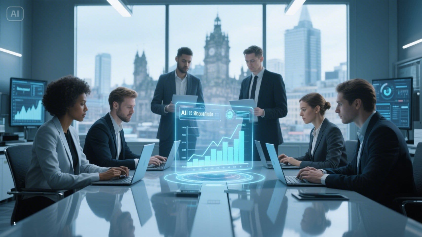 Glasgow team using AI SDR technology for automated lead generation and B2B sales growth in 2025