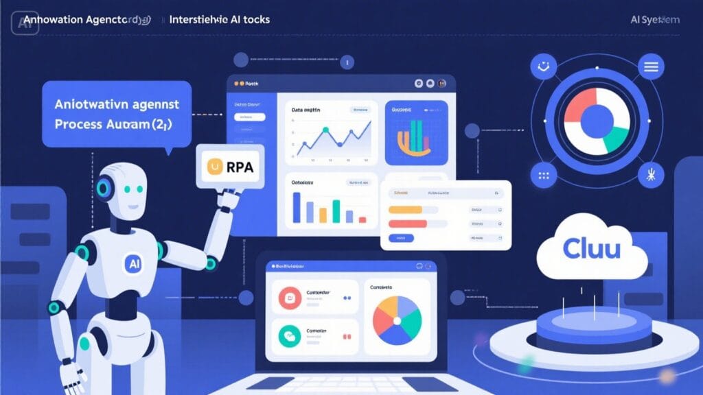 Diagram of how an AI automation agency integrates with UK business systems using AI tools and automation workflows
