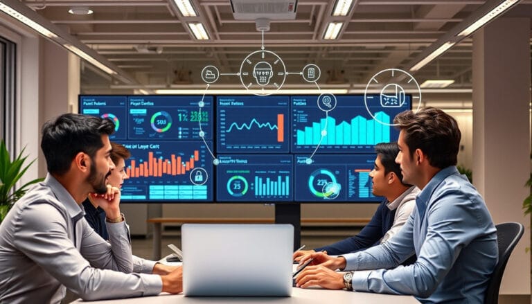 Illustration of AI SDR automation enhancing sales workflows for UK teams with digital tools and smart assistant dashboards.