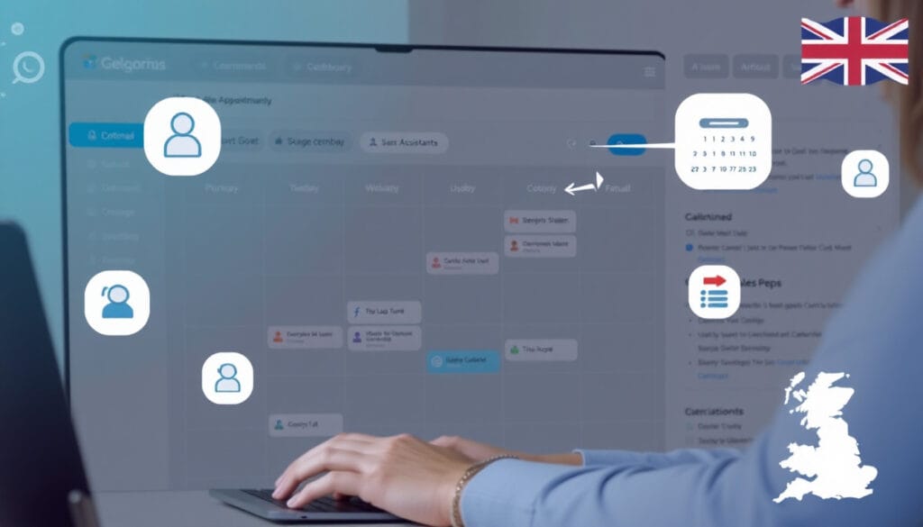 AI tool automating appointment setting for UK sales reps, syncing calendars, reducing manual work, and boosting efficiency.