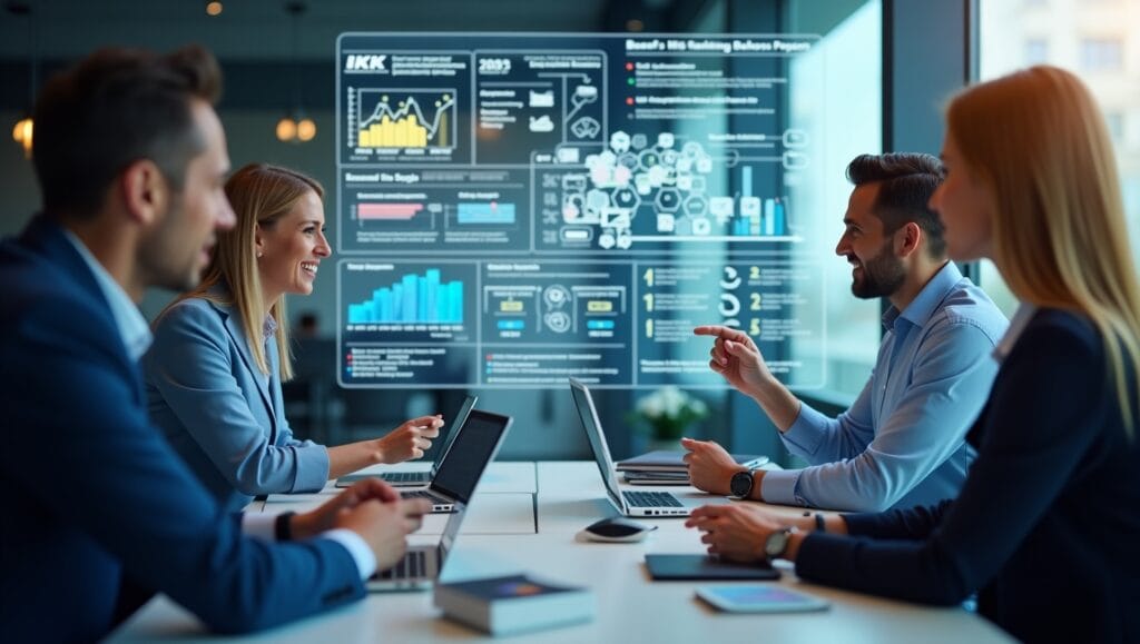 Marketing Automation vs Traditional Campaigns 3 UK business team using marketing automation tools to increase efficiency, generate leads, and improve ROI in 2025.
