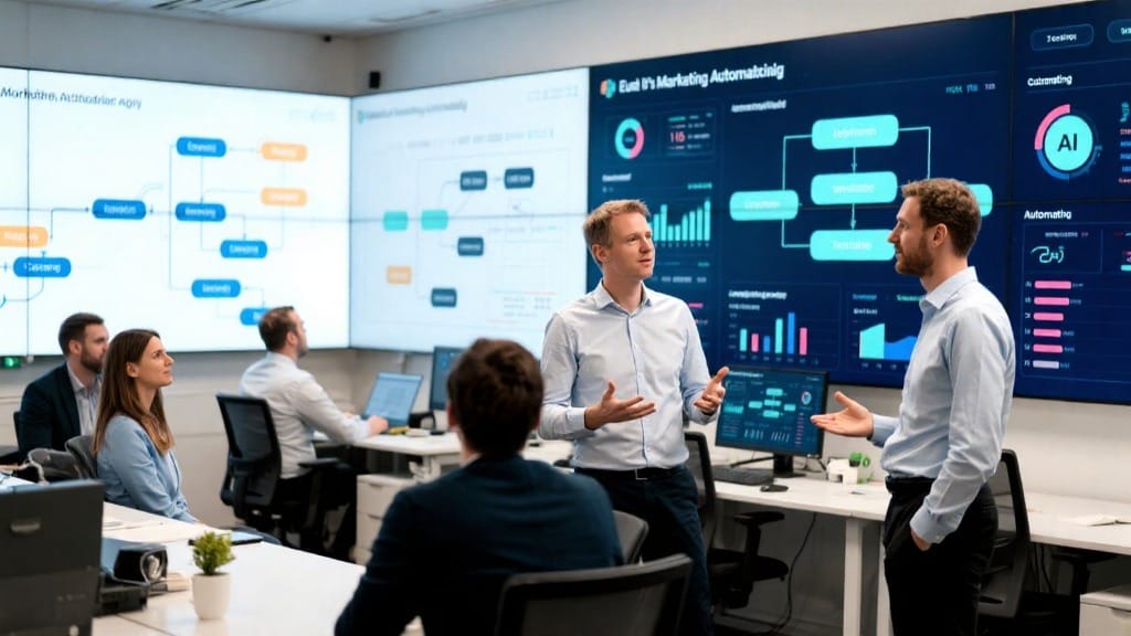 Marketing automation agency in the UK managing AI tools and digital workflows for clients in 2025