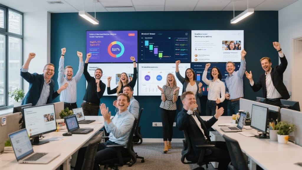 UK marketing teams showcasing real success stories using automation tools with increased ROI and client engagement