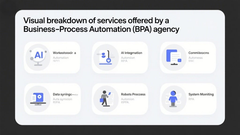 Overview of BPA agency services including workflow automation, CRM integration, and AI-driven business tools for UK companies